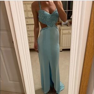 *SOLD* Robins egg blue prom dress
